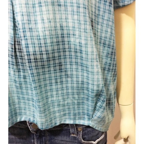 Holding Horses Small Blue Plaid Tie Dye Pop Over - Picture 6 of 9